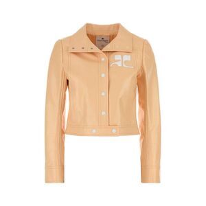 Courreges Women Peach Vinyl Blazer